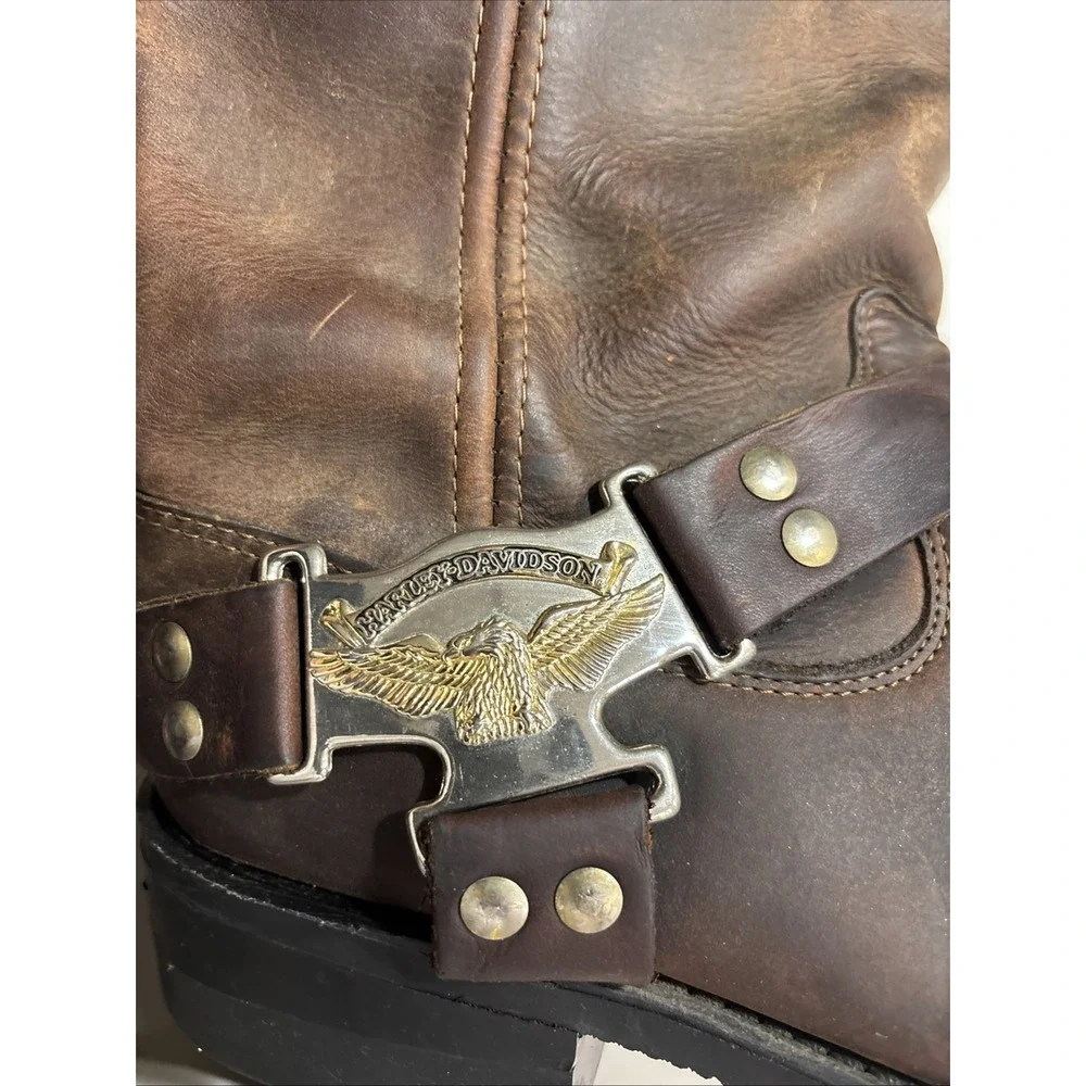 1980s Harley Davidson Men's Harness Boots 11 M USA Made Vintage Hard To Find